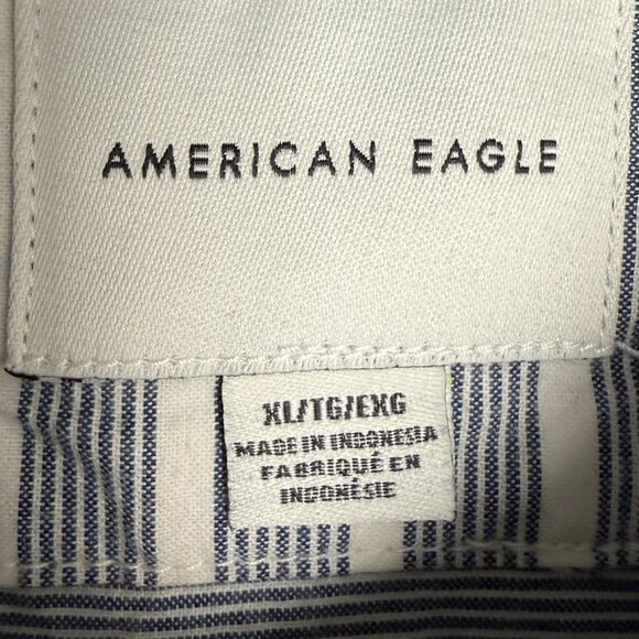 EUC Women's AMERICAN EAGLE The Perfect Button-Up Striped Shirt‎ | Size XL - Picture 4 of 9